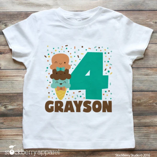 Ice Cream Birthday Shirt