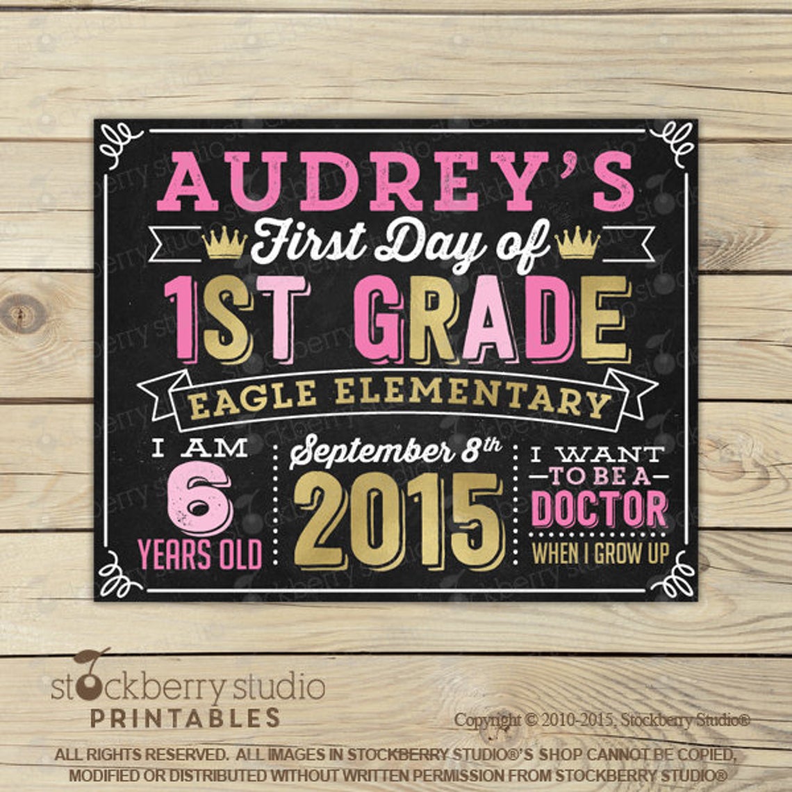 First Day of School Chalkboard Sign - First Day of School Sign 1st Day of School Sign