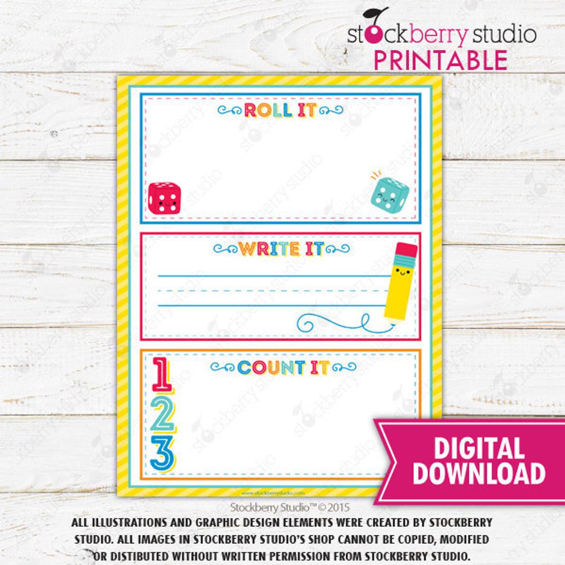 Dice Counting Game - Homeschool - Preschool - Kindergarten Activity