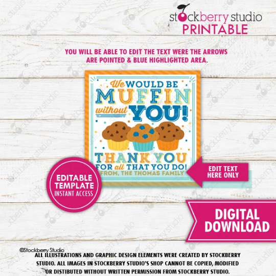 Muffin Gift Tag