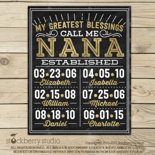 Grandpa Gift Wall Art Grandchildren Christmas Day Gifts Personalized - Stockberry Studio