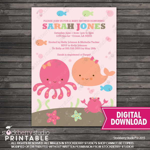 Under the Sea Baby Shower Invitation