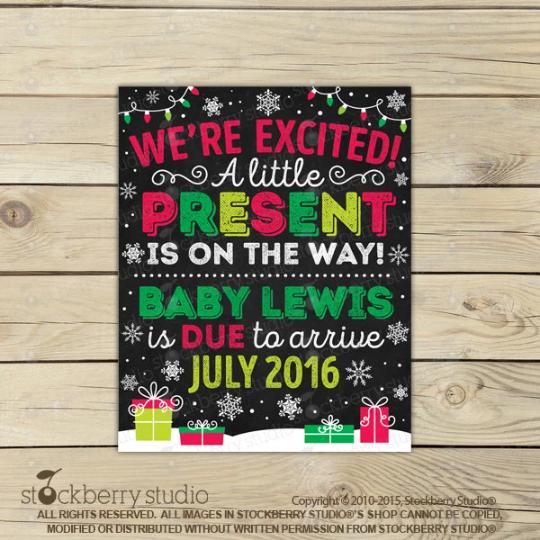 Christmas Big Brother Announcement Chalkboard Sign