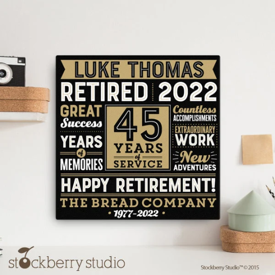 Retirement Plaque Gift Sign