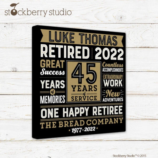 Retirement Plaque Gift Sign