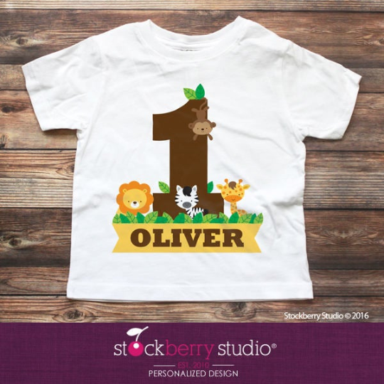 Safari Jungle Birthday T-Shirt