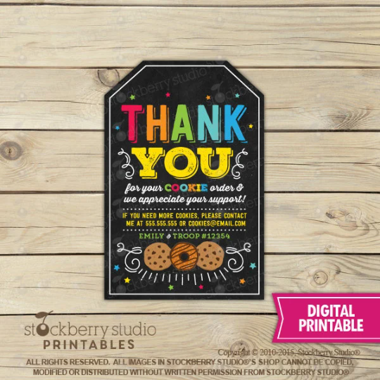 Scout Thank You Tag Personalized