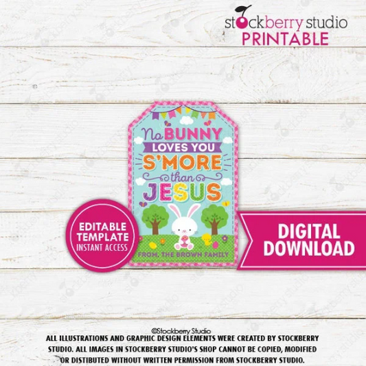 Easter Bunny S'more Gift Tag