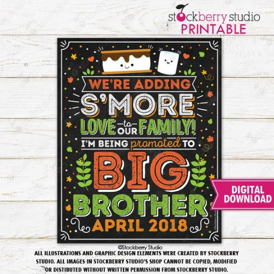 Fall Big Sister Pregnancy Announcement Chalkboard Sign