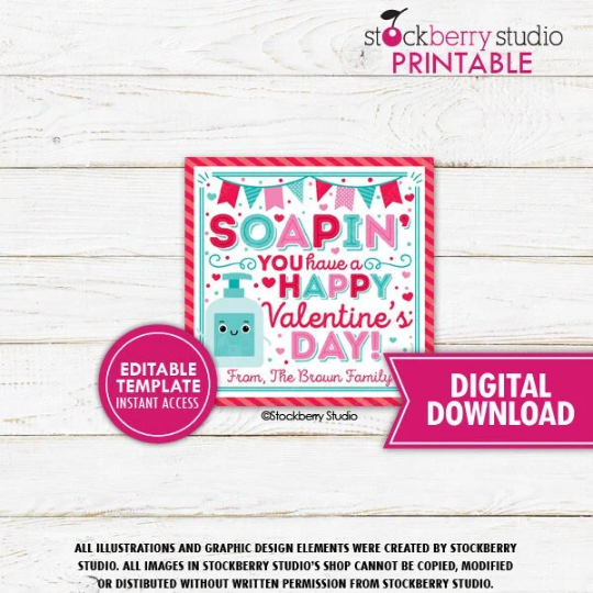Valentine Soap Gift Tags