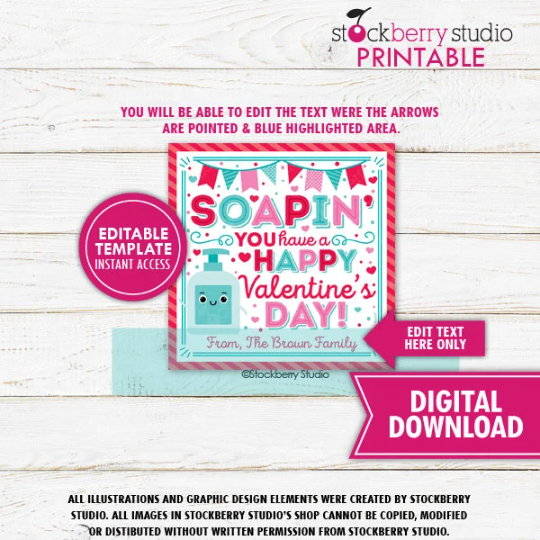 Valentine Soap Gift Tags
