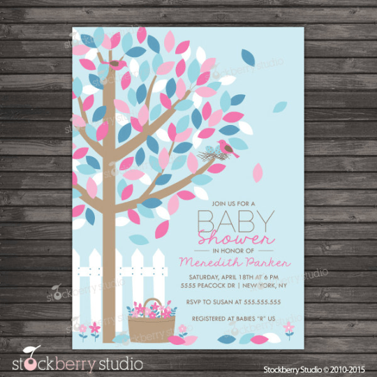 Spring Baby Shower Invitation - Stockberry Studio