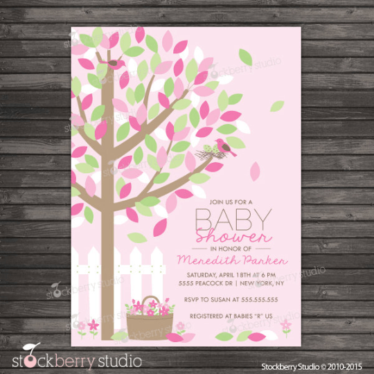 Spring Baby Shower Invitation - Stockberry Studio