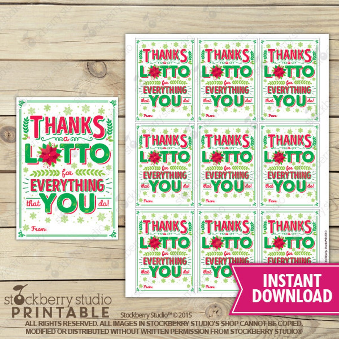 christmas-lotto-gift-tag-instant-download-stockberry-studio for Thanks A Lotto For All You Do Free Printable Christmas Lotto Gift Tag - Instant Download – Stockberry Studio for Thanks A Lotto For All You Do Free Printable