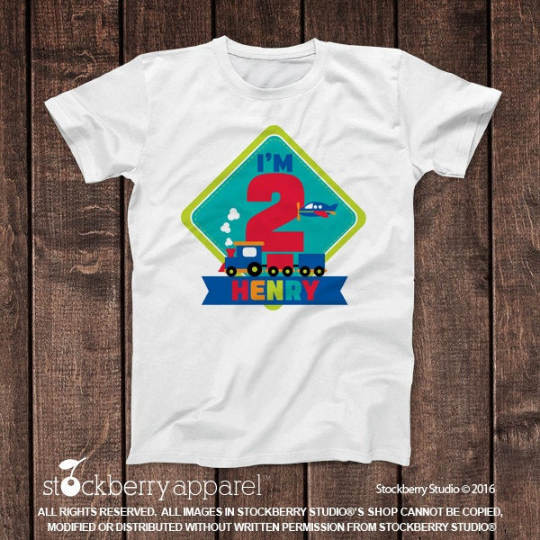 Transportation Birthday Shirt