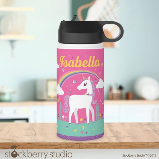 Unicorn Rainbow Water Bottle