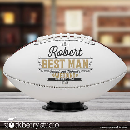 Best Man Football Gift Proposal for Wedding Party Personalized