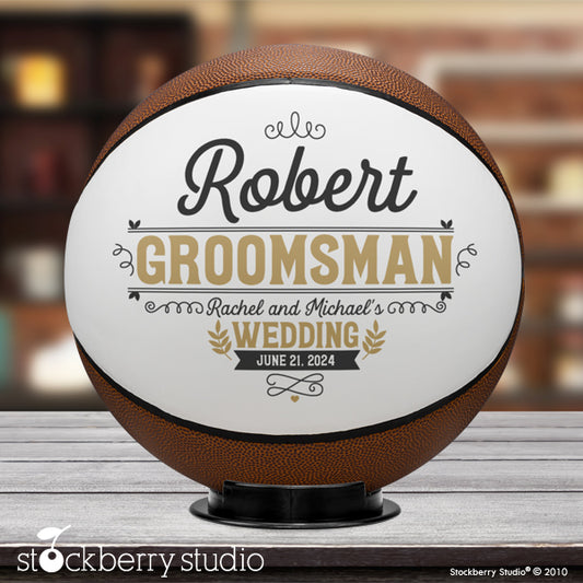 Groomsmen Basketball Custom Proposal Personalized Gift