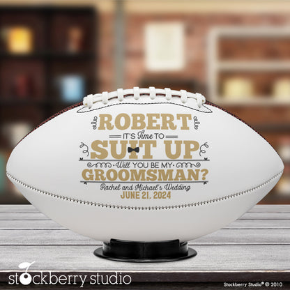 Groomsman Football Proposal Gift for Wedding Party Personalized