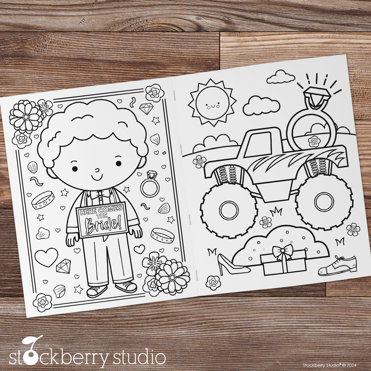 Personalized Ring Bearer Coloring Book – “Will You Be My Ring Bearer?” Wedding Activity Book for Kids, Custom Name