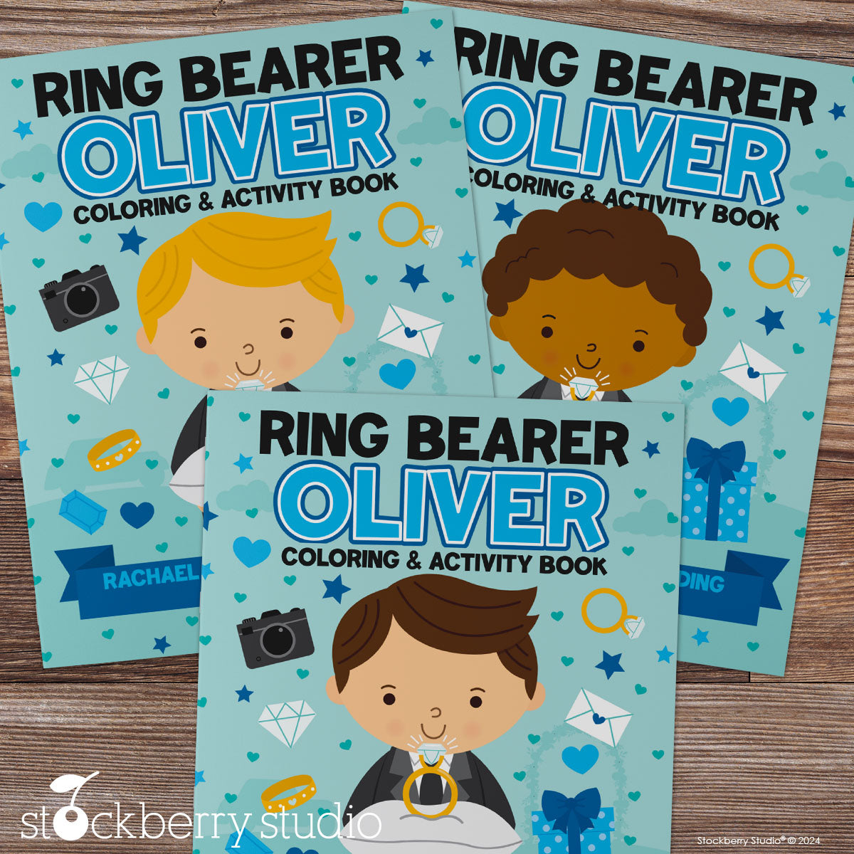 Personalized Ring Bearer Coloring Book – “Will You Be My Ring Bearer?” Wedding Activity Book for Kids, Custom Name