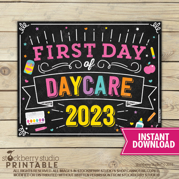 Girl First Day of Preschool Sign - Any Grade – Stockberry Studio girl-first-day-of-preschool-sign-any-grade-stockberry-studio