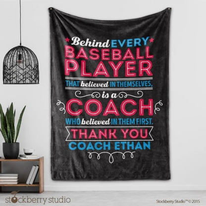 Cheer Coach Personalized Thank You Blanket