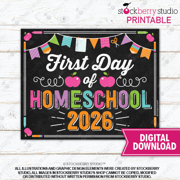 Girl First Day of Preschool Sign - Any Grade