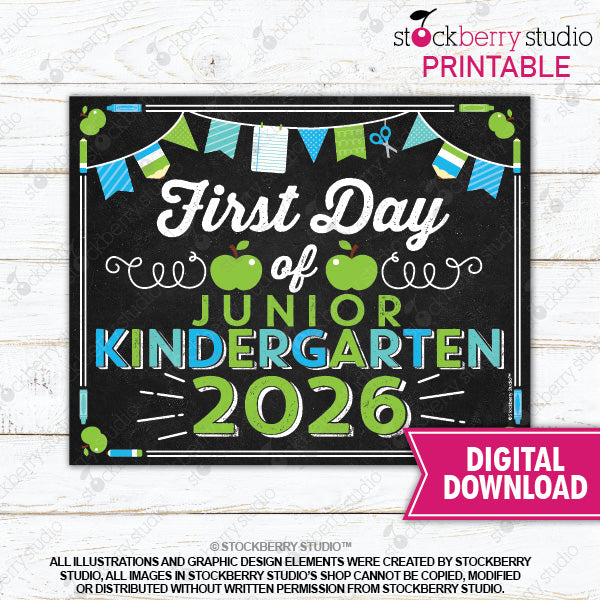 First Day of Preschool Sign (Boy) - Any Grade