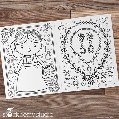 Personalized Flower Girl Coloring & Activity Book – "Will You Be My Flower Girl?" Keepsake with Custom Name