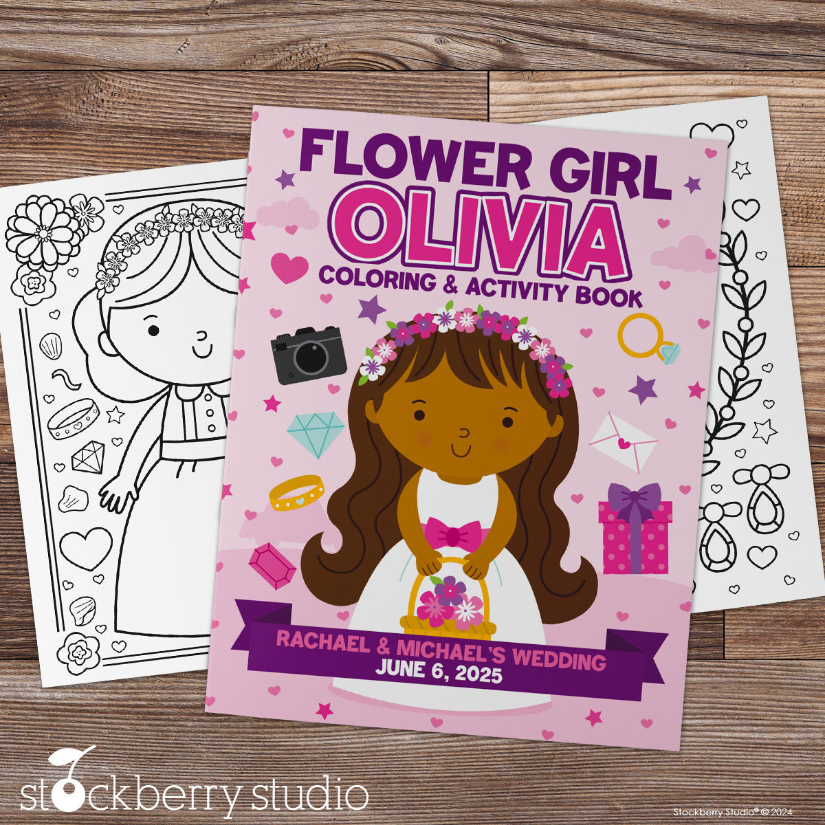 Personalized Flower Girl Coloring & Activity Book – "Will You Be My Flower Girl?" Keepsake with Custom Name