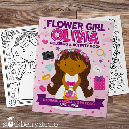 Personalized Flower Girl Coloring & Activity Book – "Will You Be My Flower Girl?" Keepsake with Custom Name