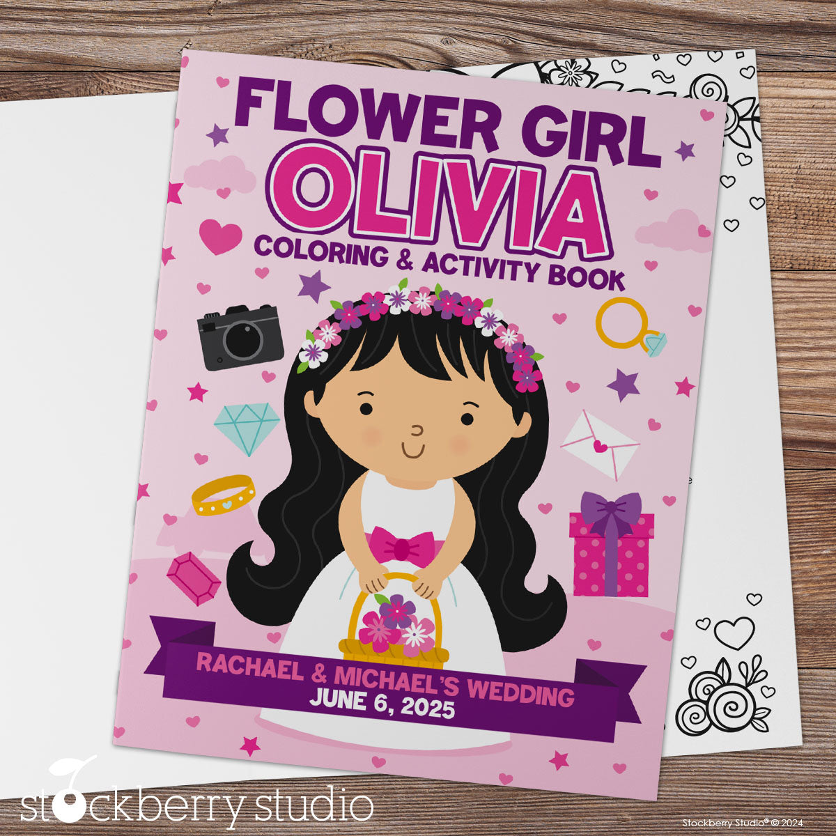 Personalized Flower Girl Coloring & Activity Book – "Will You Be My Flower Girl?" Keepsake with Custom Name