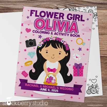Personalized Flower Girl Coloring & Activity Book – "Will You Be My Flower Girl?" Keepsake with Custom Name
