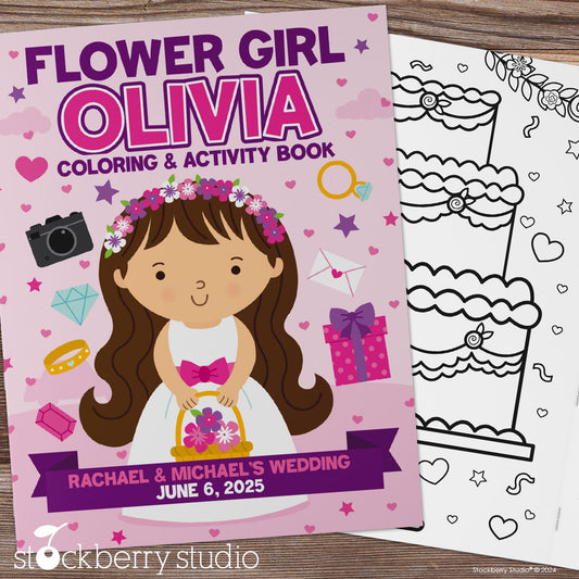 Personalized Flower Girl Coloring & Activity Book – "Will You Be My Flower Girl?" Keepsake with Custom Name