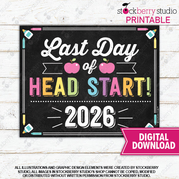 Last Day of School Sign (Pastel Colors) - Any Grade