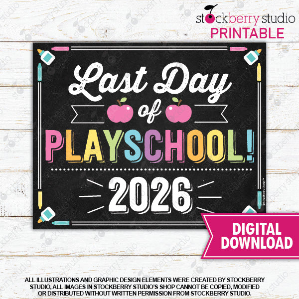 Last Day of School Sign (Pastel Colors) - Any Grade