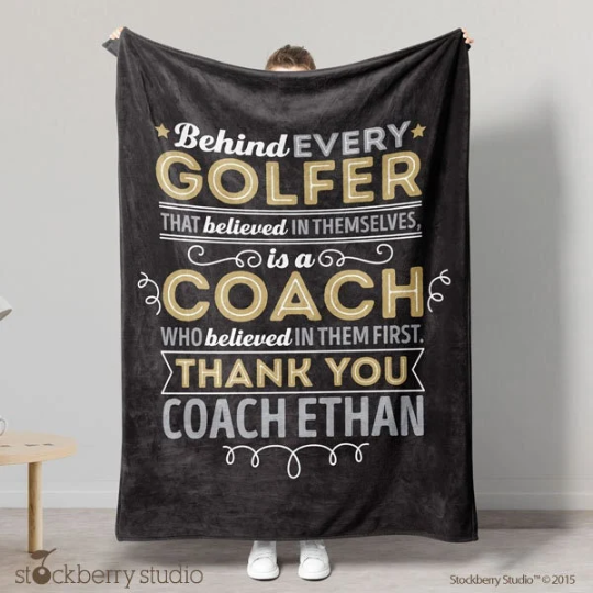 Cheer Coach Personalized Thank You Blanket