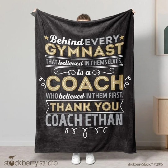 Cheer Coach Personalized Thank You Blanket