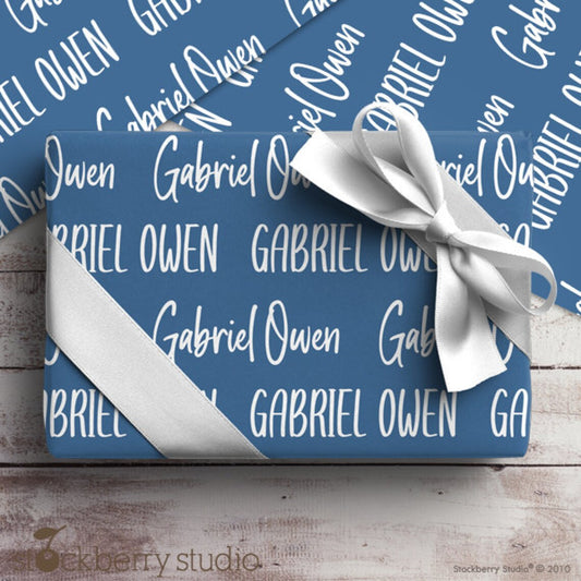 Personalized Name Wrapping Paper for Kids