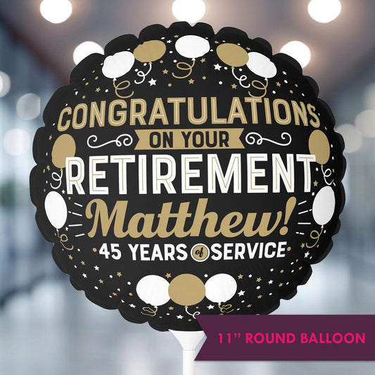 Personalized Retirement Balloon Decor for Men & Women – Custom Photo Props & Retirement Party Decorations for Him & Her