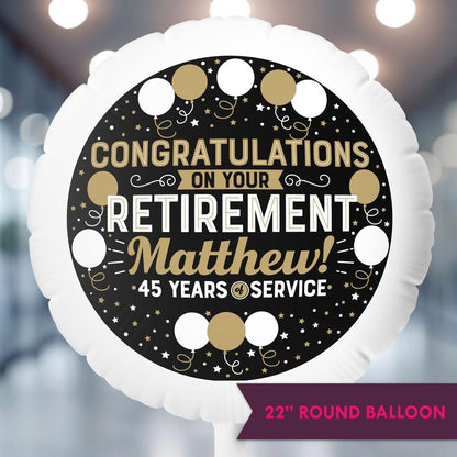 Personalized Retirement Balloon Decor for Men & Women – Custom Photo Props & Retirement Party Decorations for Him & Her