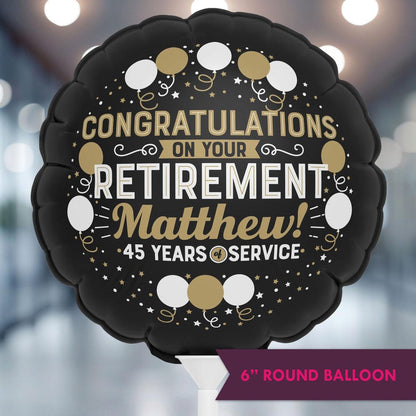 Personalized Retirement Balloon Decor for Men & Women – Custom Photo Props & Retirement Party Decorations for Him & Her