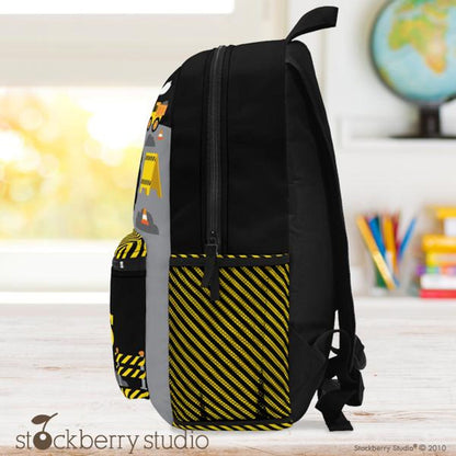 Construction Backpack Personalized – Custom Kids Dump Truck School Bag with Name