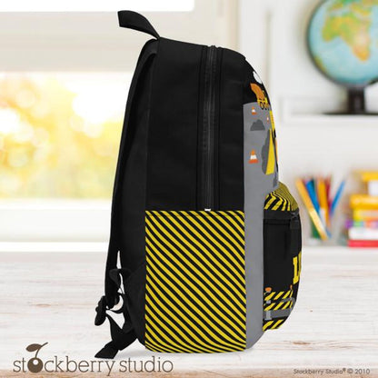 Construction Backpack Personalized – Custom Kids Dump Truck School Bag with Name