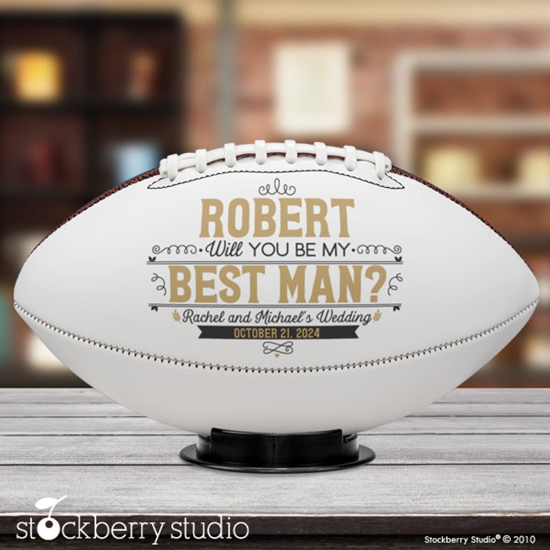 Best Man Proposal Football Gift for Wedding Party