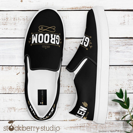 Wedding Slip-On Shoes for Groom Personalized