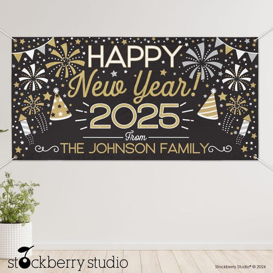 Happy New Year Banner Personalized Sign