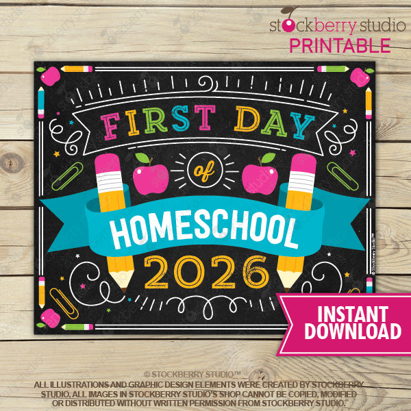 Girl First Day of Preschool Sign - Any Grade