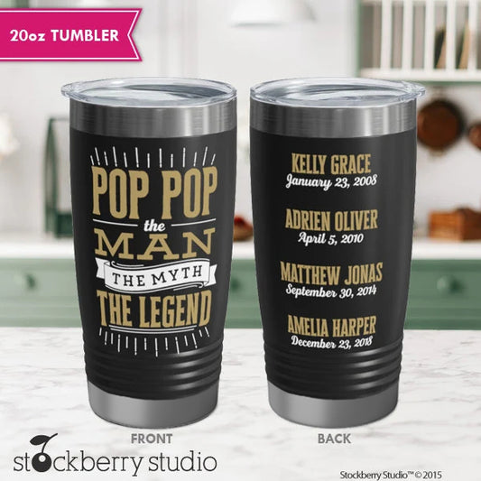 Pop Pop Personalized Tumbler Coffee Cup